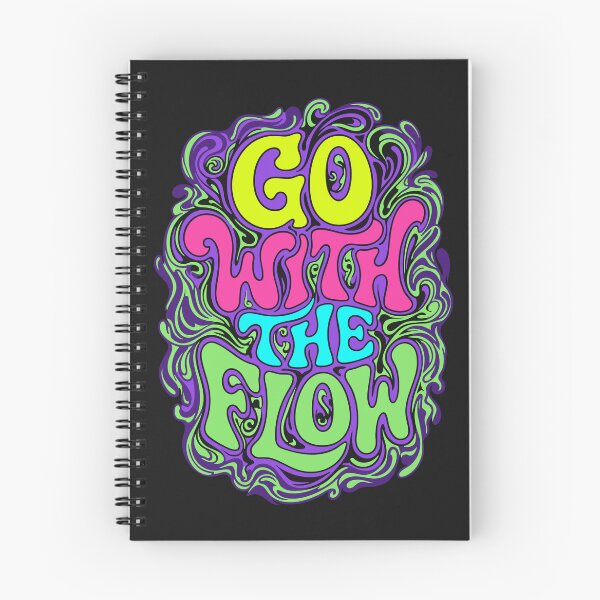 Item preview, Go With The Flow - Psychedelic Liquid Typography designed and sold by Pulpa-grafica.