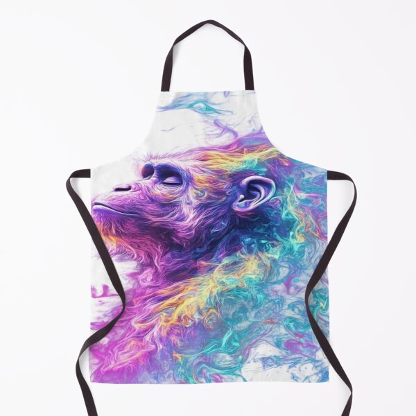 Item preview, The Cosmic Soul in Metamorphosis, Psychedelic Cosmic Monkey - Visionary Art with Rainbow Energy and Colored Smoke designed and sold by RAYBIL.