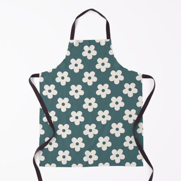 Item preview, Dark Teal Floral Pattern | Retro Beige Flowers Design | Preppy Cream Flower Pattern | Coquette Dark Teal and Cream Floral Pattern | Vintage Cream and Teal Floral Seamless Pattern designed and sold by VivaFy.