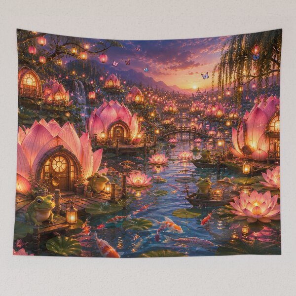 Item preview, Lotus Lantern Fantasy Village designed and sold by Gold&pixels.
