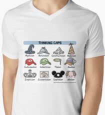 thinking caps V-Neck T-Shirt