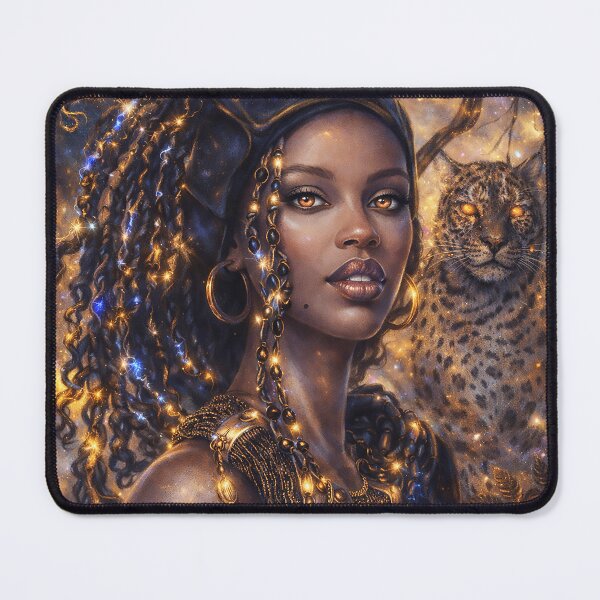 Item preview, Goddess of Bast – Mythic Feline Protector designed and sold by NeonSpiritArt.