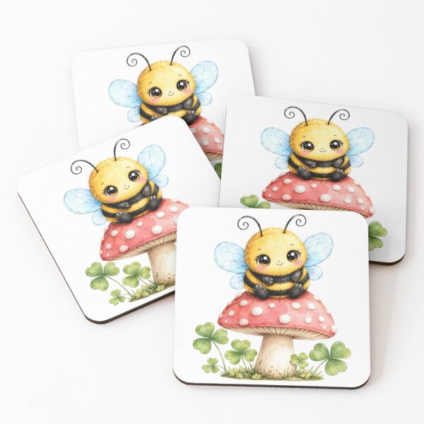 Item preview, Baxter Bumblebee on a Mushroom designed and sold by Curious Frog.