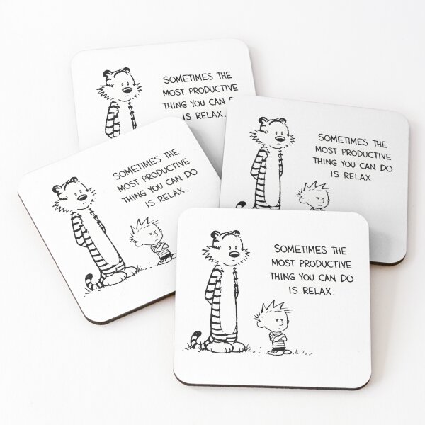 Item preview, Sometimes the Most Productive Thing You Can Do Is Relax | Calvin and Hobbes Inspired Quote designed and sold by boutkhilnl.
