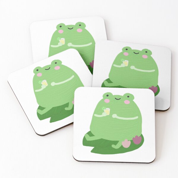 Item preview, frog with a green tea shot designed and sold by ejpearllim.