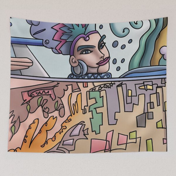 Item preview, Dream & Illusion detail 1 - original painting enhanced by AI in 2026 designed and sold by Margo Humphries.