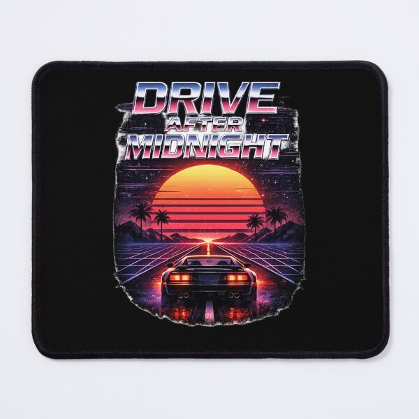 Item preview, Drive After Midnight Retro Synthwave Car Sunset 80s designed and sold by El-kournafi.