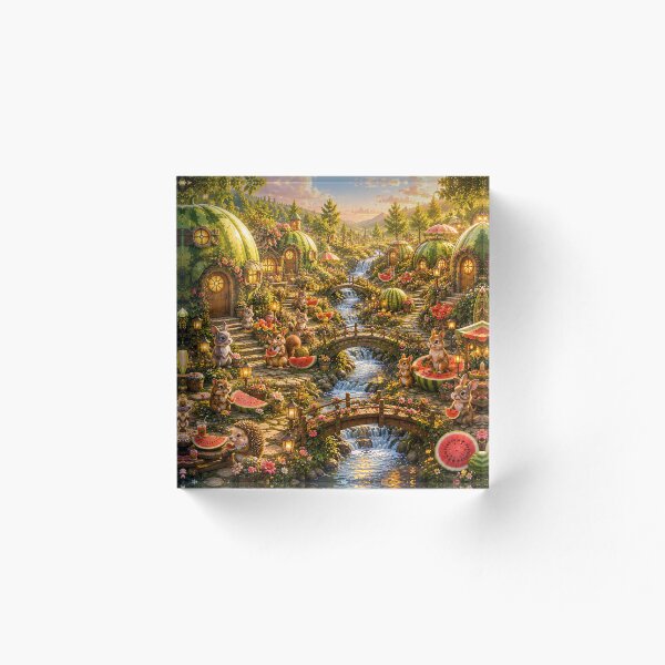 Item preview, Watermelon Village Fantasy designed and sold by Gold&pixels.