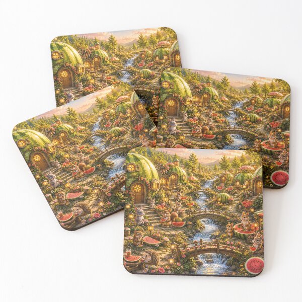 Item preview, Watermelon Village Fantasy designed and sold by Gold&pixels.