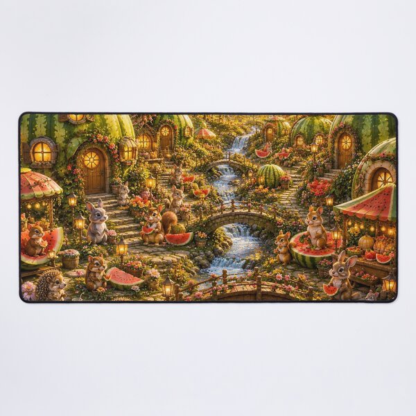 Item preview, Watermelon Village Fantasy designed and sold by Gold&pixels.