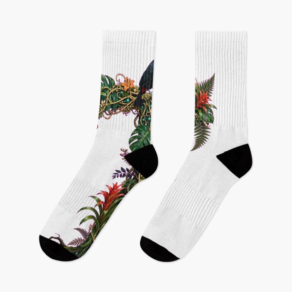 Item preview, Tropical Letter T - Rainbow-billed Toucan and Red Bromeliads designed and sold by FantasyPearl.