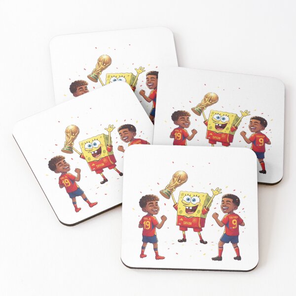 Item preview, Spongebob Celebrating Soccer World Cup Victory With Spain Football Champions designed and sold by annaarthk.