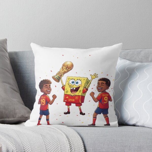 Item preview, Spongebob Celebrating Soccer World Cup Victory With Spain Football Champions designed and sold by annaarthk.