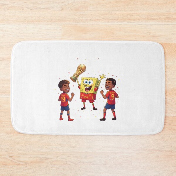 Item preview, Spongebob Celebrating Soccer World Cup Victory With Spain Football Champions designed and sold by annaarthk.