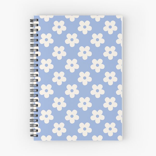 Item preview, Blue Floral Pattern | Beige and Periwinkle Flowers Pattern  | Retro Cream and Blue Pattern Daisy Flowers Design | Preppy Cream Flower Pattern | Coquette Blue and Cream Floral Pattern designed and sold by VivaFy.