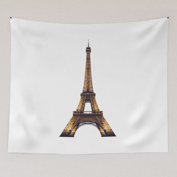 Item preview, Eiffel Tower at Night – Golden Illuminated Paris Landmark Graphic designed and sold by Northern Glow Art.
