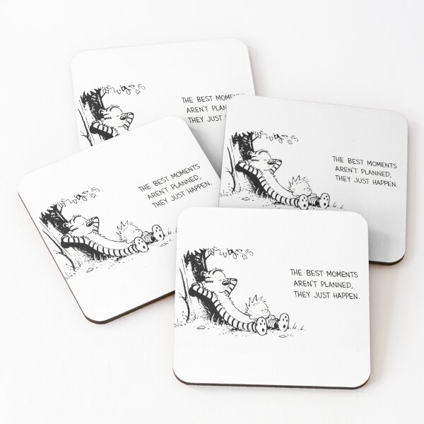 Item preview, The Best Moments Aren't Planned, They Just Happen | Calvin and Hobbes Inspired Quote designed and sold by boutkhilnl.