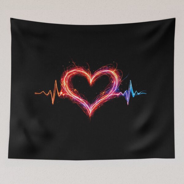 Item preview, Neon Heartbeat Energy Line Artwork designed and sold by NucciCollective.