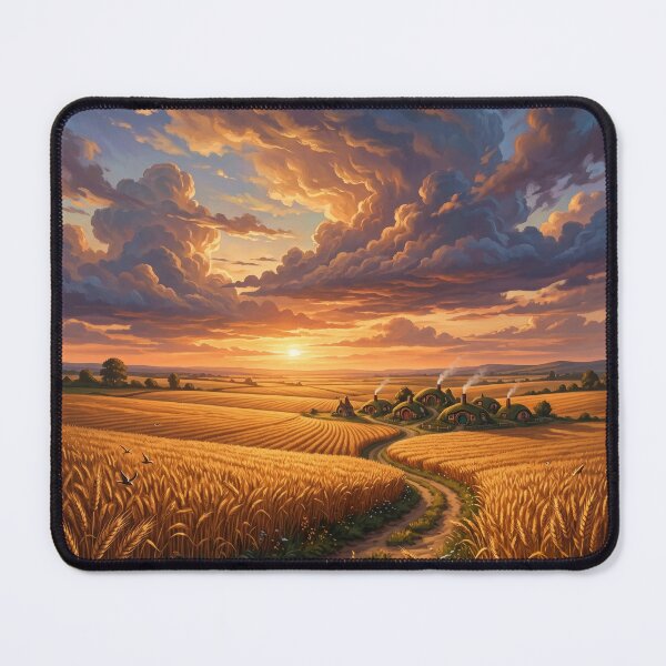 Item preview, The Shire Harvest Fields Lord of the Rings Hobbiton Fantasy Landscape designed and sold by LunaMarkos.