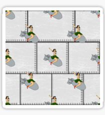 pin-up girl on bomber Sticker
