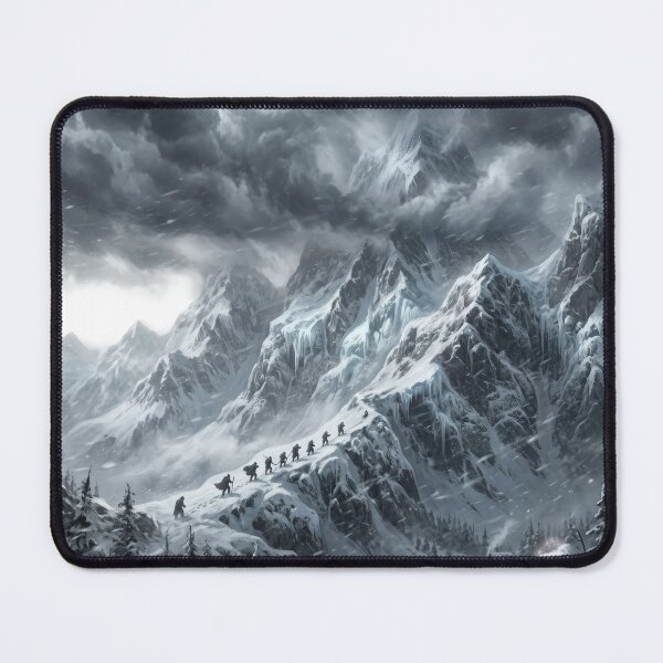 Item preview, Caradhras Mountain Pass Lord of the Rings Blizzard Landscape designed and sold by LunaMarkos.