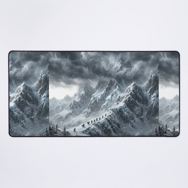 Item preview, Caradhras Mountain Pass Lord of the Rings Blizzard Landscape designed and sold by LunaMarkos.