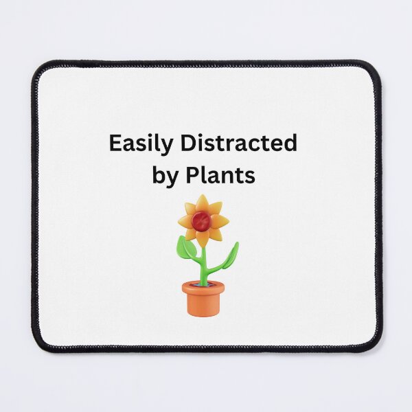 Item preview, Easily Distracted by Plants T-shirt - Funny Gardening Gift designed and sold by TheCustomClub.