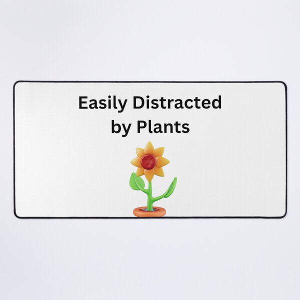 Item preview, Easily Distracted by Plants T-shirt - Funny Gardening Gift designed and sold by TheCustomClub.