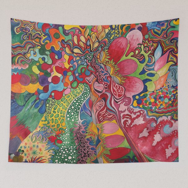 Item preview, city vivid patterns - original painting enhanced by AI in 2026 designed and sold by Margo Humphries.
