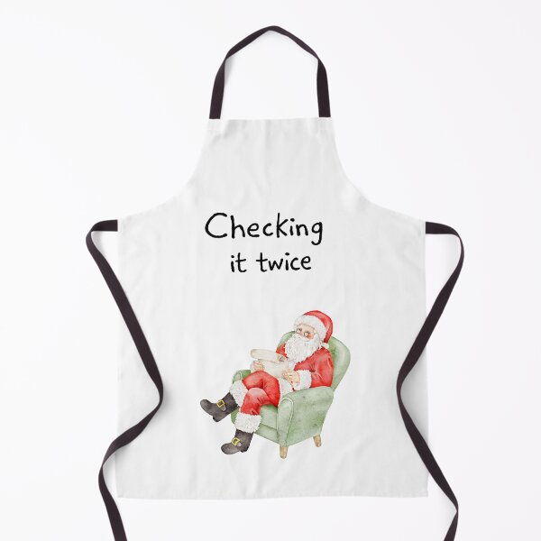 Item preview, Watercolor Santa Reading Letter, checking it twice designed and sold by eves_aquadreams.