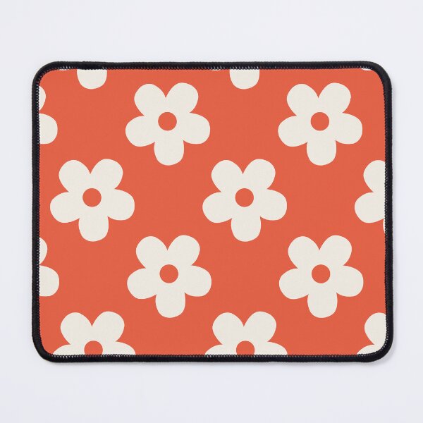 Item preview, Orange Floral Pattern | Beige and Terracotta Flowers Pattern | Retro Cream and Orange Floral Design | Preppy Cream Flower Pattern | Coquette Bright Coral Floral Pattern designed and sold by VivaFy.