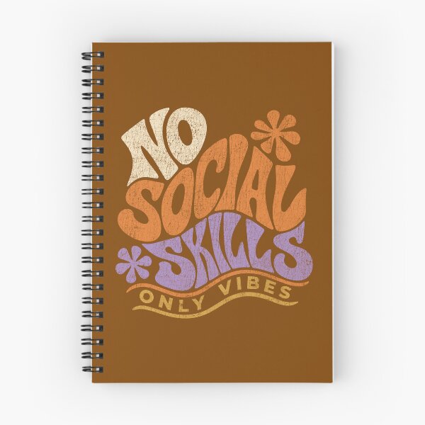 Item preview, No Social Skills Only Vibes Retro Groovy designed and sold by LockjowArt.