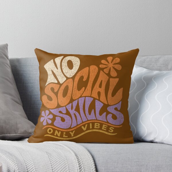 Item preview, No Social Skills Only Vibes Retro Groovy designed and sold by LockjowArt.