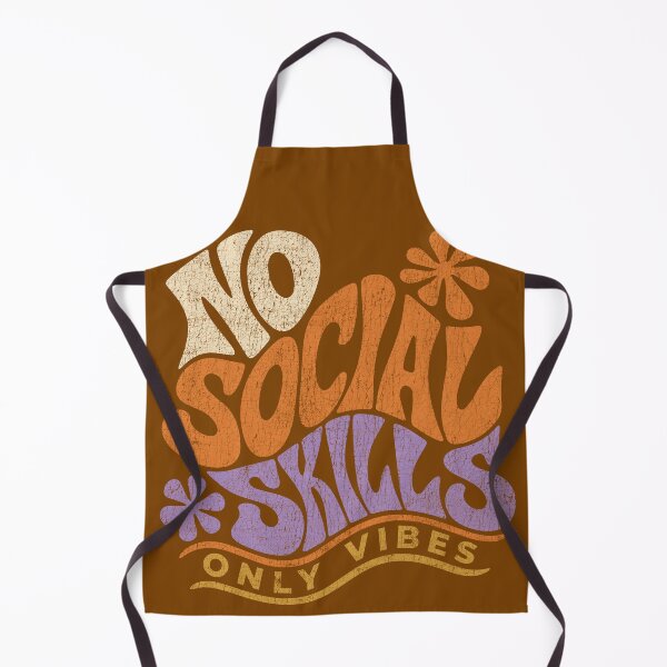 Item preview, No Social Skills Only Vibes Retro Groovy designed and sold by LockjowArt.