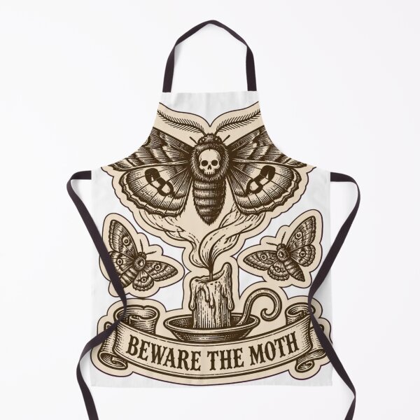 Item preview, Beware The Moth Medieval Woodcut Death Moth | Dark Academia Gothic Moth Print designed and sold by StickyGuys.