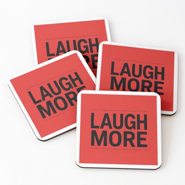 Item preview, Laugh More - Bold Red Minimalist Streetwear Design designed and sold by Harvirkaur.
