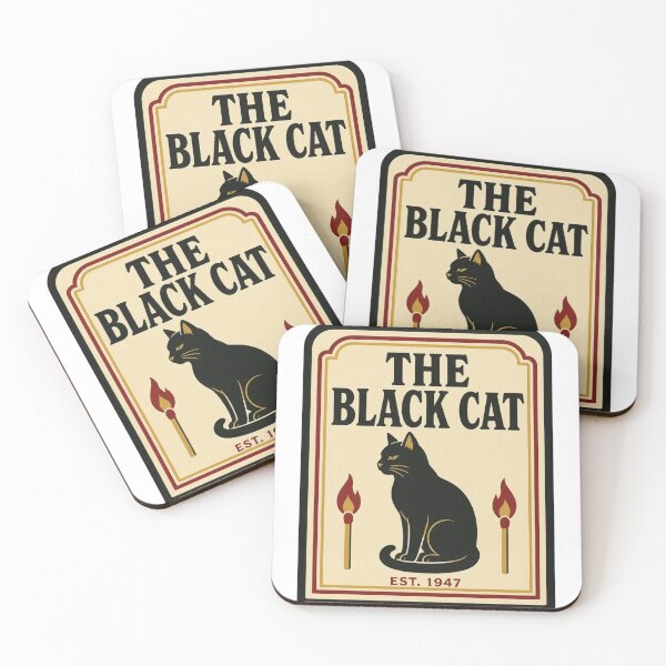 Item preview, The Black Cat Vintage Matchbook | Retro Cat Bar Matchbook Art Cat Lover Gift designed and sold by StickyGuys.