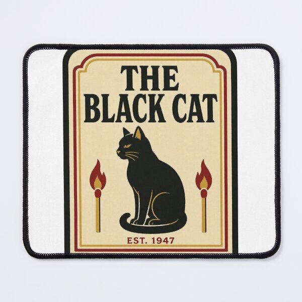 Item preview, The Black Cat Vintage Matchbook | Retro Cat Bar Matchbook Art Cat Lover Gift designed and sold by StickyGuys.
