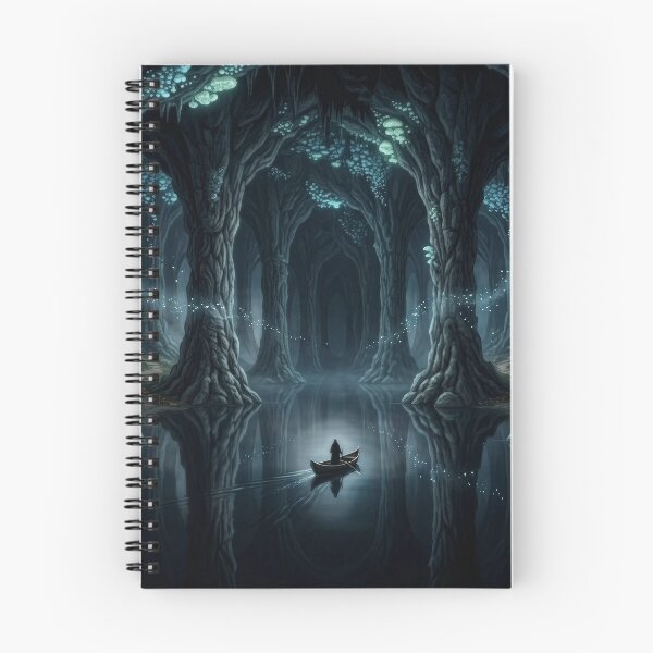Item preview, Mines of Moria Underground Lake Lord of the Rings Dark Fantasy Landscape designed and sold by LunaMarkos.