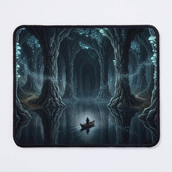 Item preview, Mines of Moria Underground Lake Lord of the Rings Dark Fantasy Landscape designed and sold by LunaMarkos.