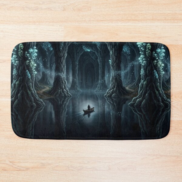 Item preview, Mines of Moria Underground Lake Lord of the Rings Dark Fantasy Landscape designed and sold by LunaMarkos.