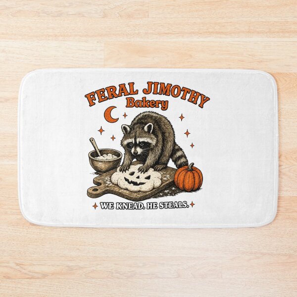 Item preview, Feral Jimothy Bakery Spooky Season Raccoon Halloween designed and sold by ciaro-media.