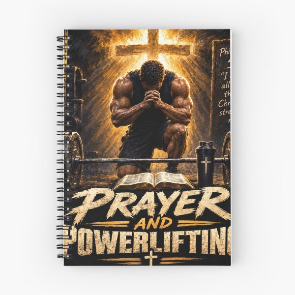 Item preview, Prayer and Powerlifting | Christian Powerlifting Shirt for Gym & Weightlifting designed and sold by Obinne.