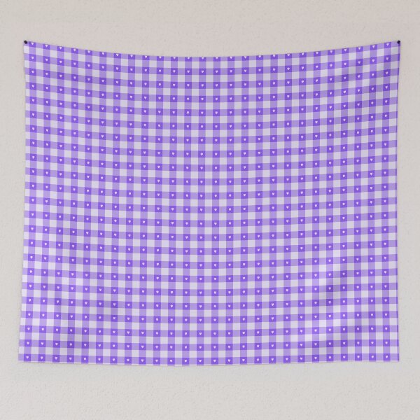 Item preview, Purple Plaid With Hearts Pattern- A3D designed and sold by ReadingFever.