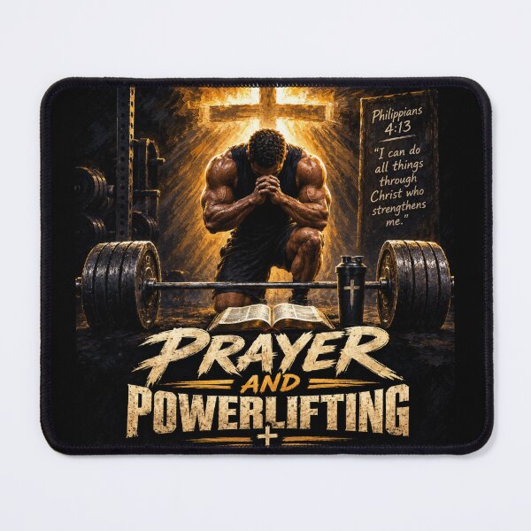Item preview, Prayer and Powerlifting | Christian Powerlifting Shirt for Gym & Weightlifting designed and sold by Obinne.