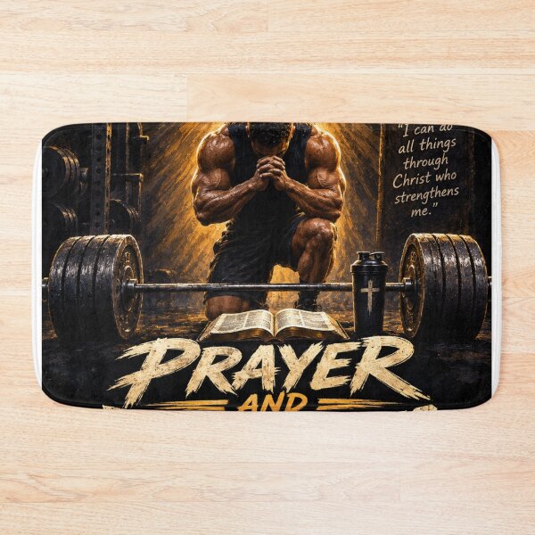 Item preview, Prayer and Powerlifting | Christian Powerlifting Shirt for Gym & Weightlifting designed and sold by Obinne.