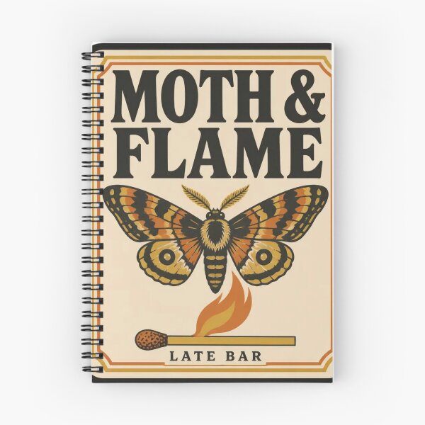 Item preview, Moth and Flame Vintage Matchbook | Retro Bar Matchbook Art Moth Lover Gift designed and sold by StickyGuys.