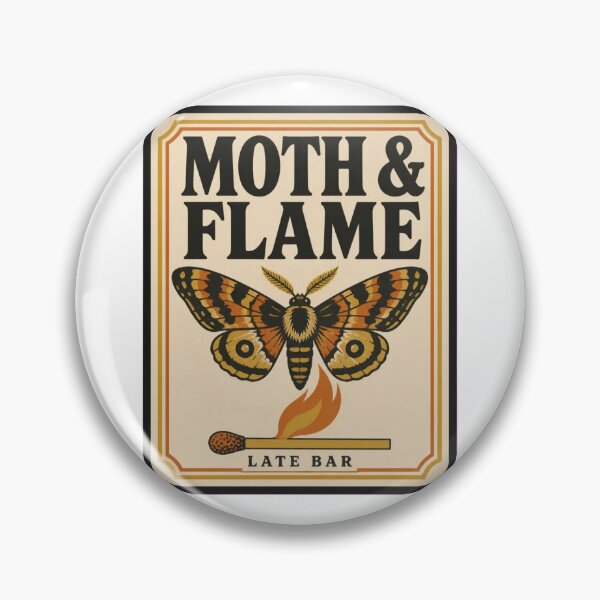 Item preview, Moth and Flame Vintage Matchbook | Retro Bar Matchbook Art Moth Lover Gift designed and sold by StickyGuys.