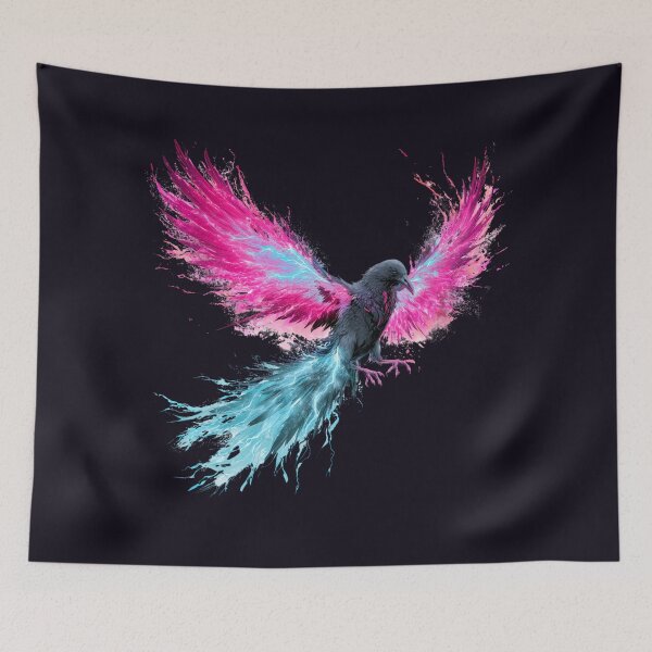 Item preview, Synthwave Phoenix Neon Retro Flame Design designed and sold by Artmugic.
