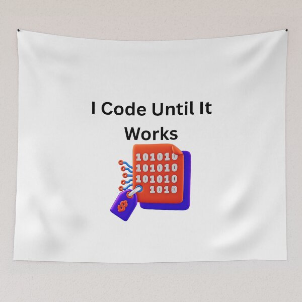 Item preview, I Code Until It Works T-shirt -Funny Programmer Gift designed and sold by TheCustomClub.